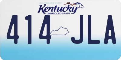 KY license plate 414JLA