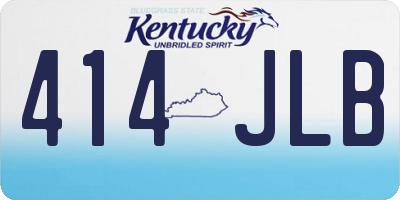 KY license plate 414JLB