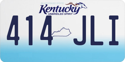 KY license plate 414JLI