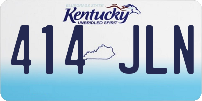 KY license plate 414JLN