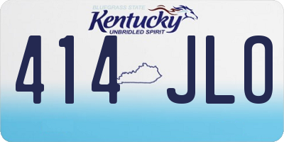 KY license plate 414JLO