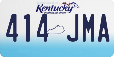 KY license plate 414JMA