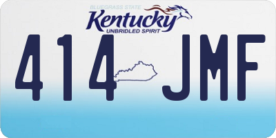 KY license plate 414JMF