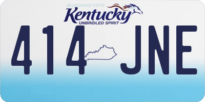 KY license plate 414JNE
