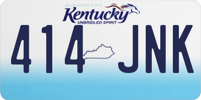 KY license plate 414JNK