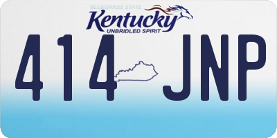 KY license plate 414JNP