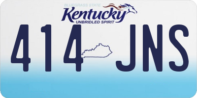 KY license plate 414JNS