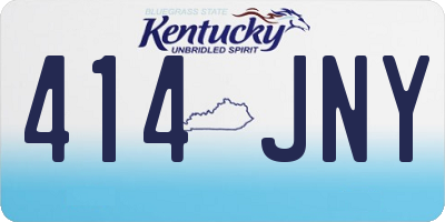 KY license plate 414JNY