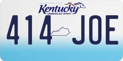 KY license plate 414JOE