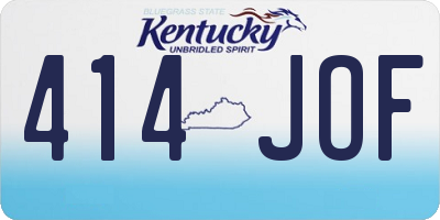 KY license plate 414JOF