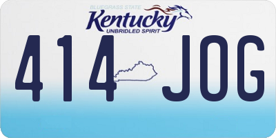 KY license plate 414JOG