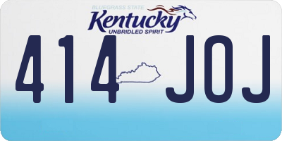 KY license plate 414JOJ