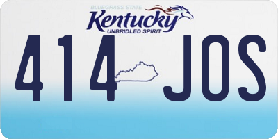 KY license plate 414JOS