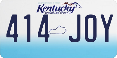 KY license plate 414JOY