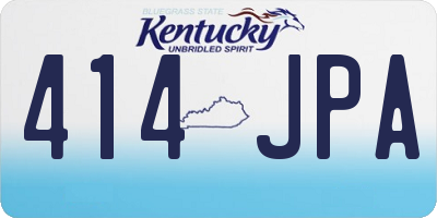 KY license plate 414JPA