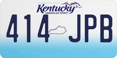 KY license plate 414JPB