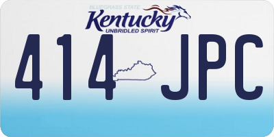 KY license plate 414JPC