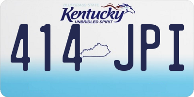 KY license plate 414JPI