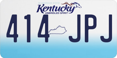 KY license plate 414JPJ