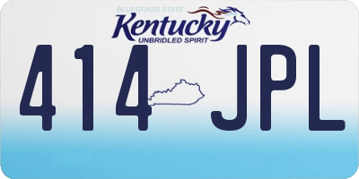 KY license plate 414JPL