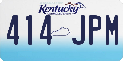 KY license plate 414JPM