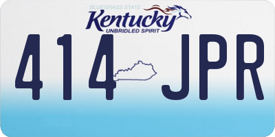 KY license plate 414JPR