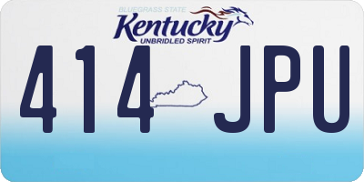 KY license plate 414JPU