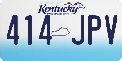 KY license plate 414JPV