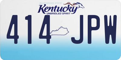 KY license plate 414JPW