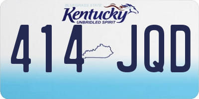 KY license plate 414JQD