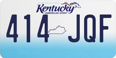 KY license plate 414JQF
