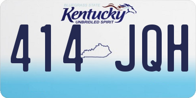 KY license plate 414JQH