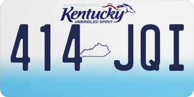 KY license plate 414JQI