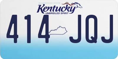 KY license plate 414JQJ