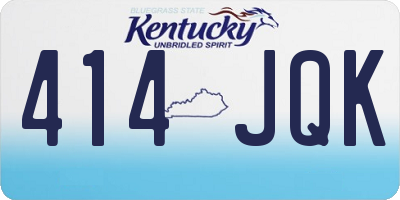 KY license plate 414JQK
