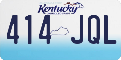 KY license plate 414JQL