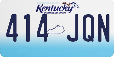 KY license plate 414JQN