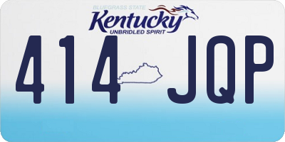 KY license plate 414JQP