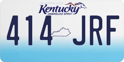 KY license plate 414JRF