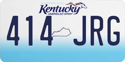 KY license plate 414JRG