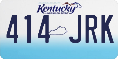 KY license plate 414JRK