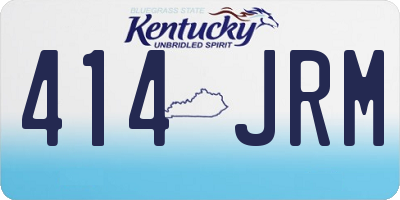 KY license plate 414JRM