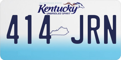 KY license plate 414JRN