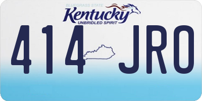 KY license plate 414JRO