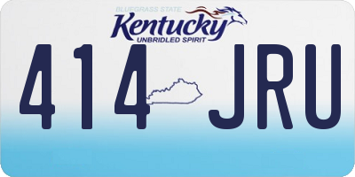 KY license plate 414JRU