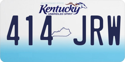 KY license plate 414JRW