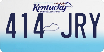 KY license plate 414JRY