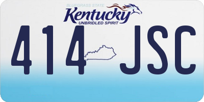 KY license plate 414JSC