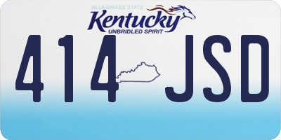 KY license plate 414JSD