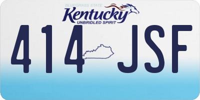KY license plate 414JSF